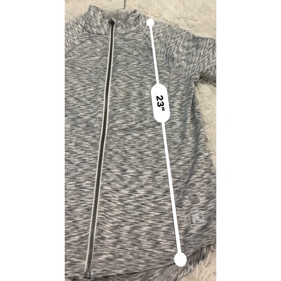 Fila Womens Grey Full-Zip Athletic Performance Running Jacket S - Picture 11 of 14